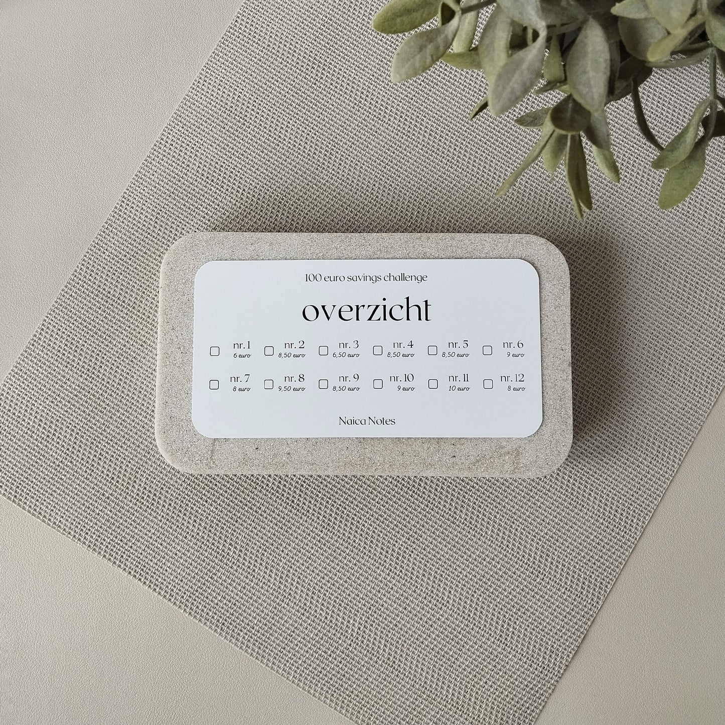 Savings Challenge: 100 -en 1000 euro