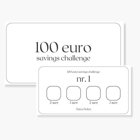 Savings Challenge: 100 -en 1000 euro