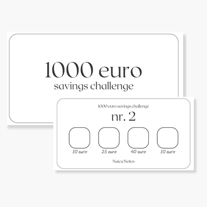 Savings Challenge: 100 -en 1000 euro