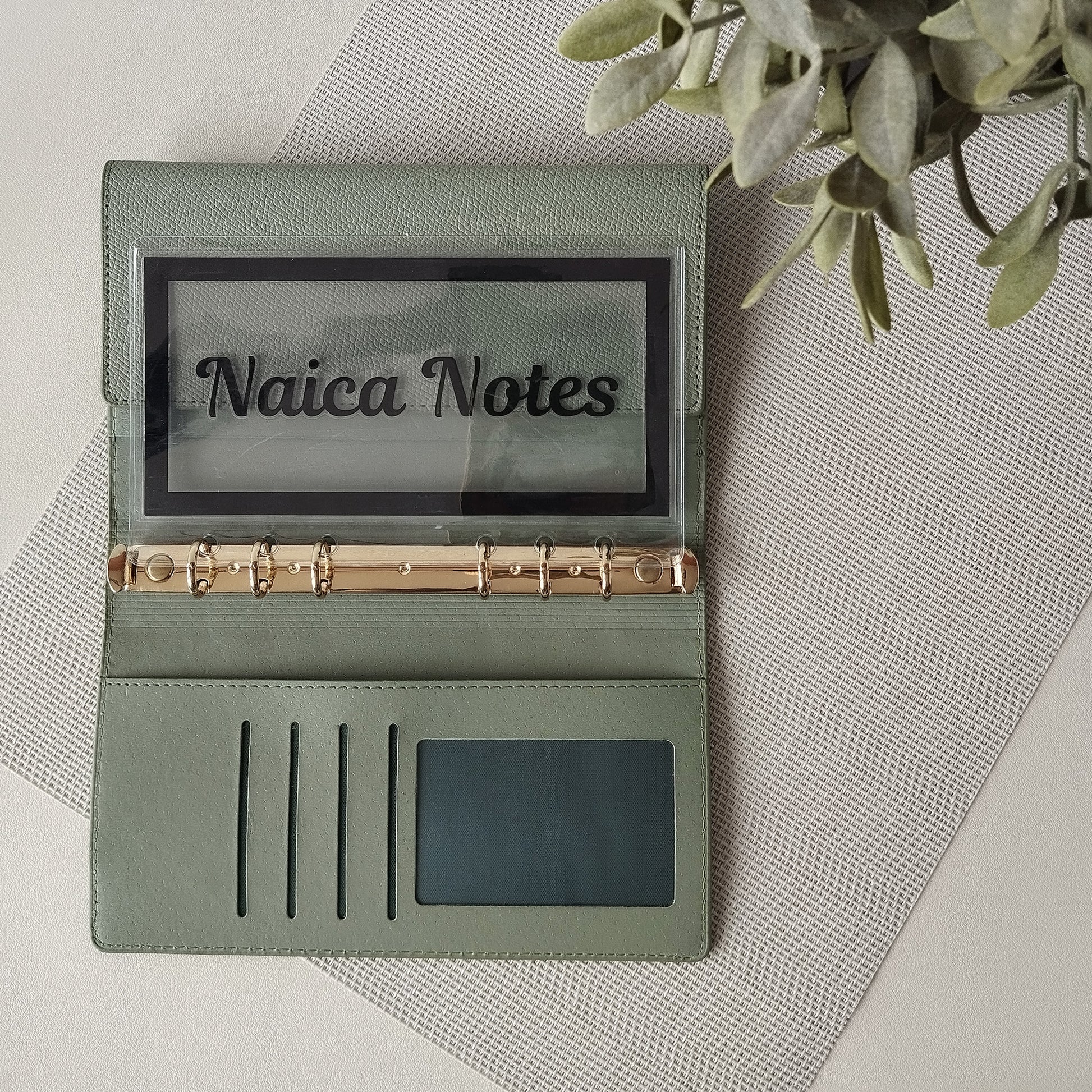 salie groen louise binder met cash envelope