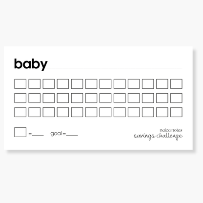 Savings Challenge: Baby