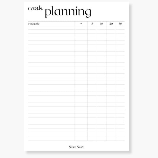 Cash Planning Notepad