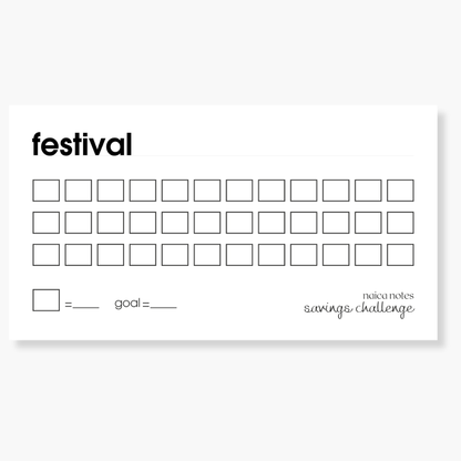 Savings Challenge: Festival
