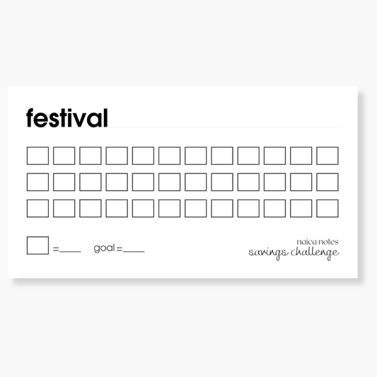 Savings Challenge: Festival