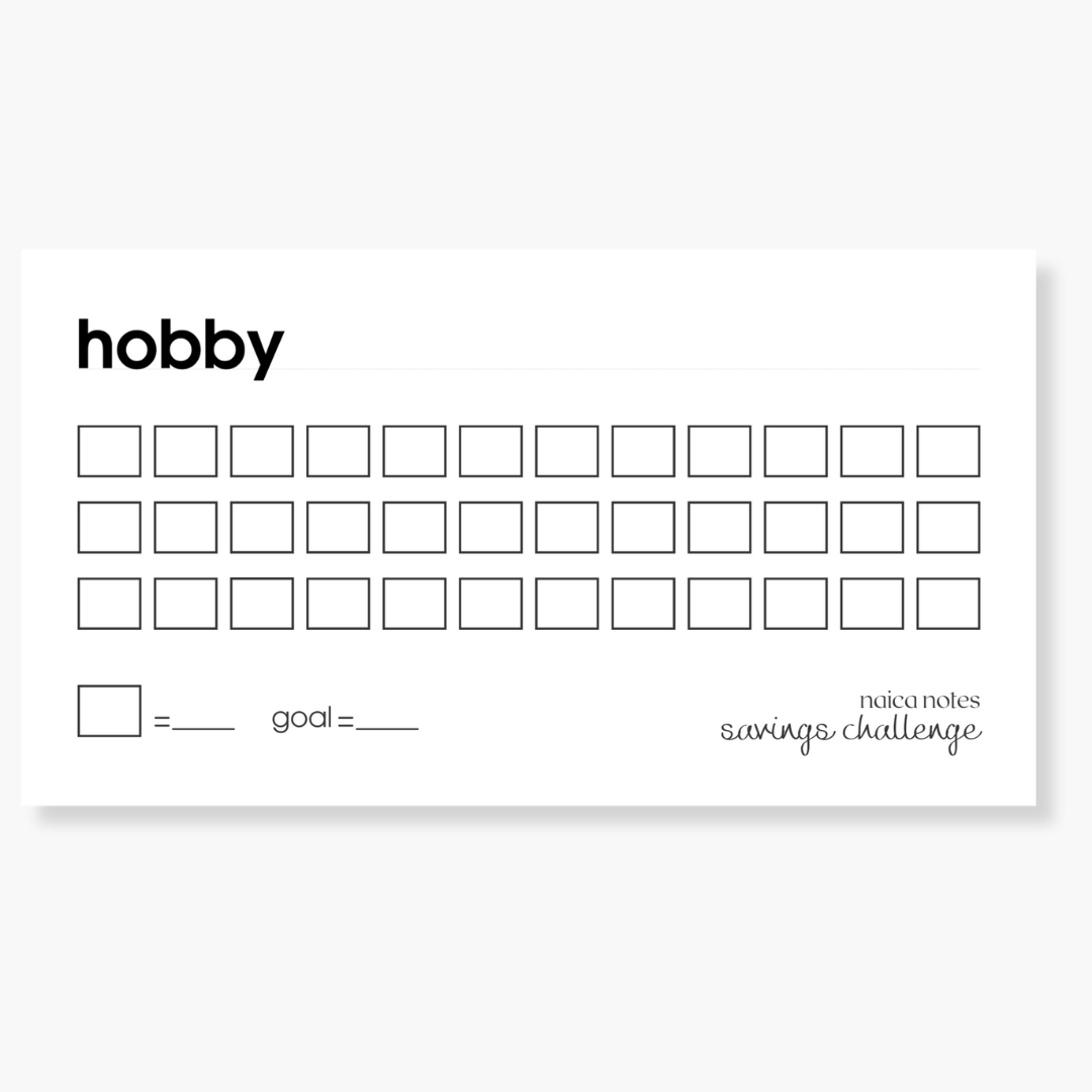Savings Challenge: Hobby