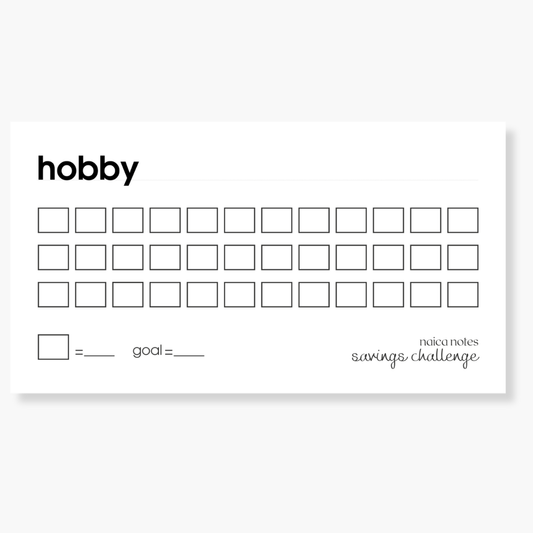 Savings Challenge: Hobby