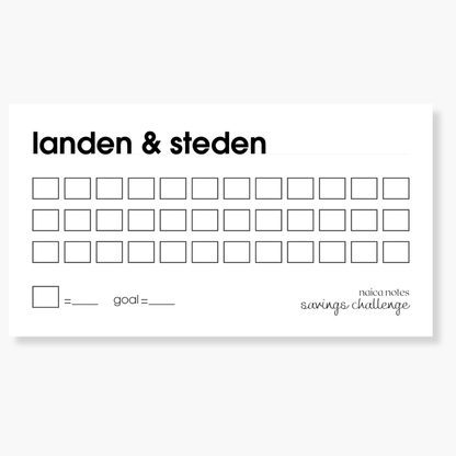 Savings Challenge: Landen & Steden