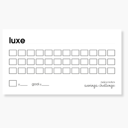 Savings Challenge: Luxe