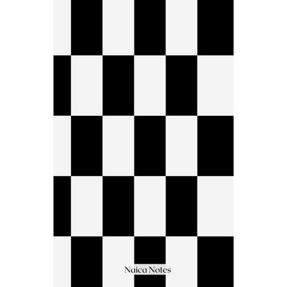 Linnen dashboard Chic Tiles , chique zwart-wit tegelpatroon