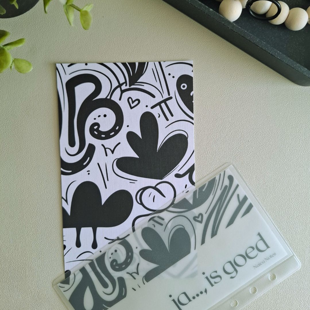 Linnen dashboard Playful Abstract met bijpassende vellum insert, speels en modern design