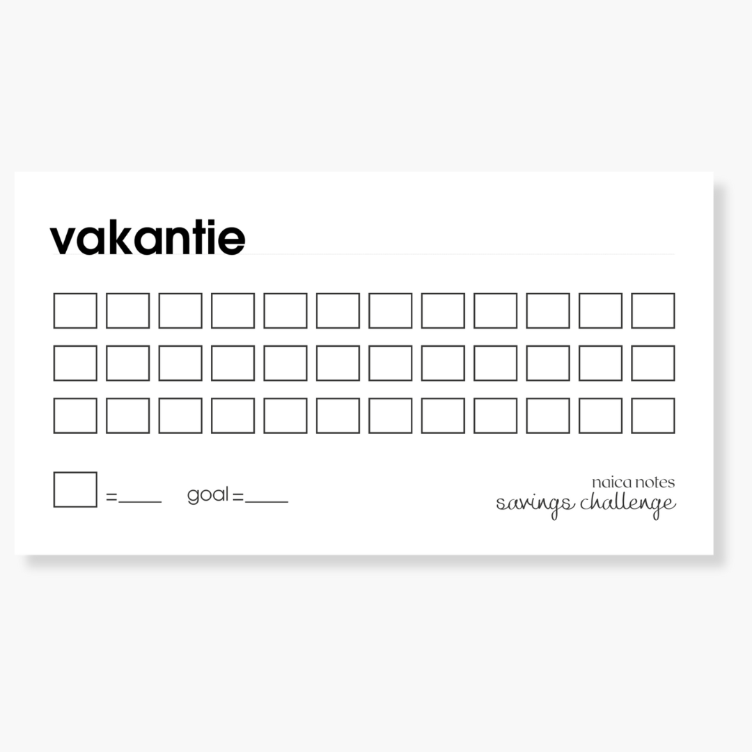 Savings Challenge: Vakantie